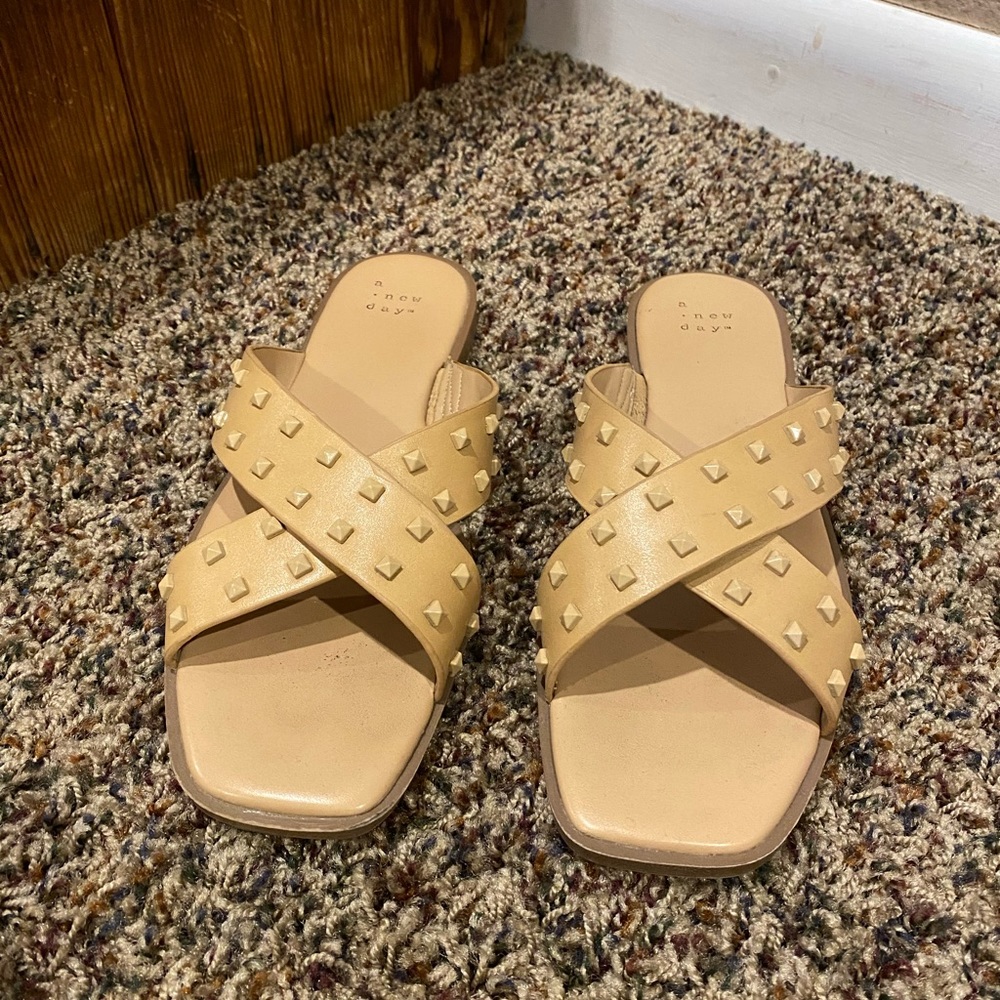 Target - A new day - 7.5 - studded sandals, tan